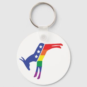 Porte-clés Âne de gay pride de Démocrate