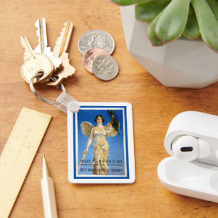 Porte-clés Ange de femme patriotique vintage, achetez des bon