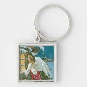 Porte-clés Ange de Noël à la fenêtre