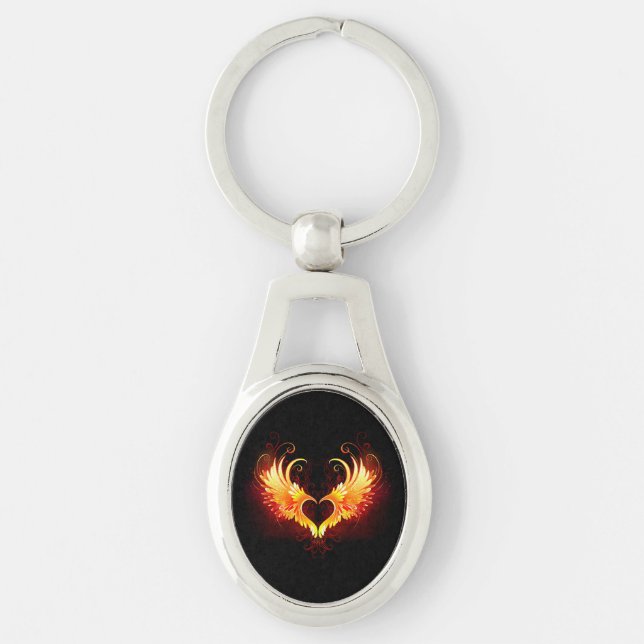 Porte-clés Angel Fire Heart with Wings (Devant)