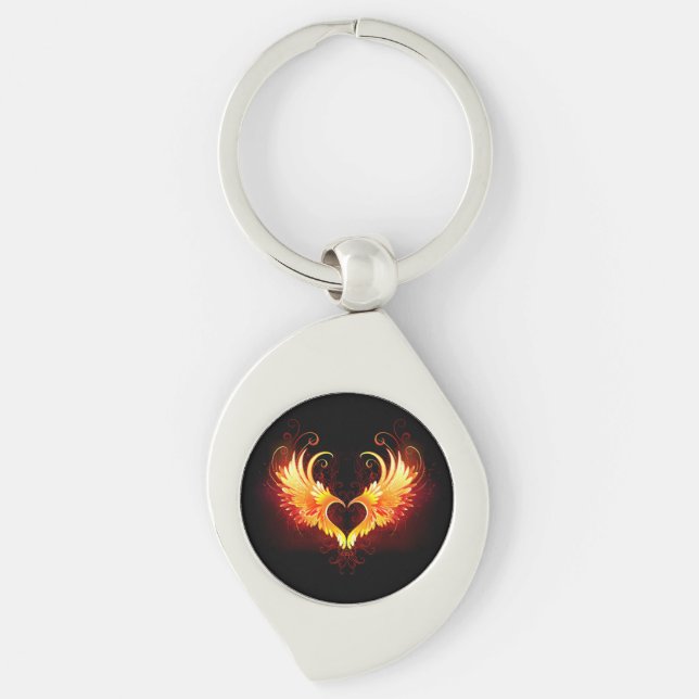 Porte-clés Angel Fire Heart with Wings (Devant)