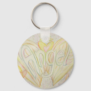 Porte-clés Angel Word Art Peinture Porte - clé Inspirationnel