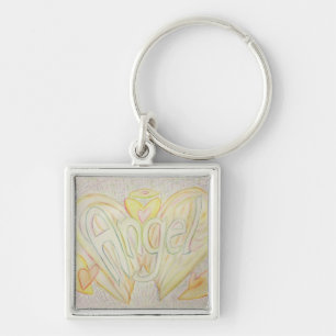 Porte-clés Angel Word Art Peinture Porte - clé Inspirationnel