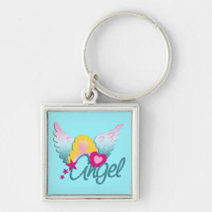 Porte-clés Angels Love, cyan
