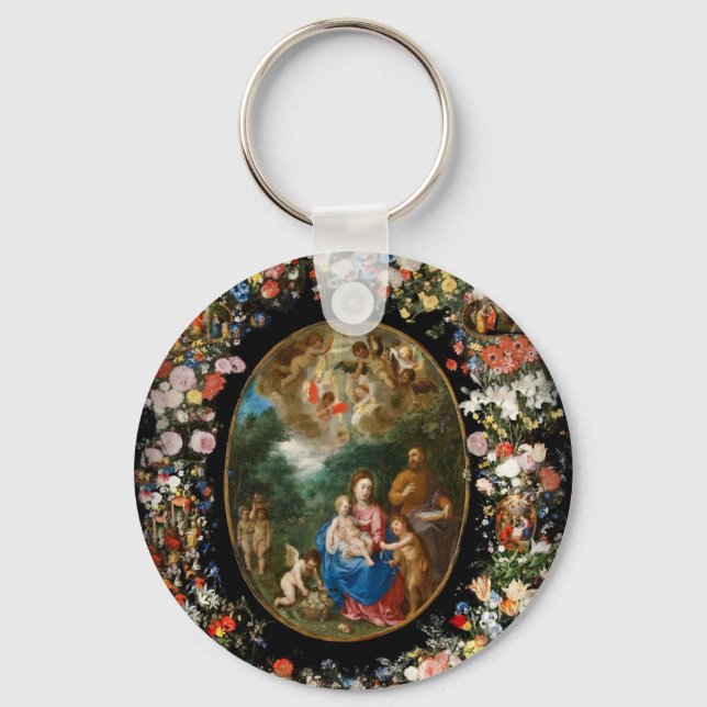 Porte-clés Anges Offrant Des Cadeaux (Recto)