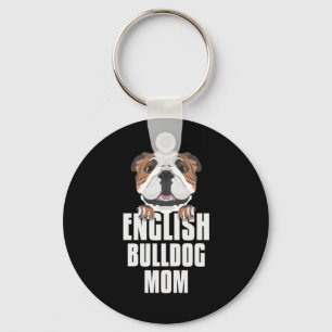 Porte-clés Anglais Bulldog Maman, Chien Maman