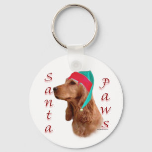 Porte-clés Anglais Cocker Spaniel (rouge) Père Noël Paws