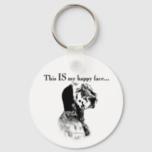 Porte-clés Anglais Setter Happy Face Porte - clé