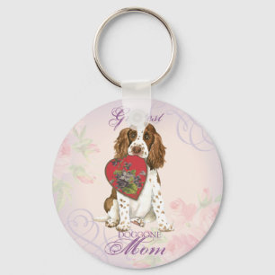 Porte-clés Anglais Springer Spaniel Heart Mom