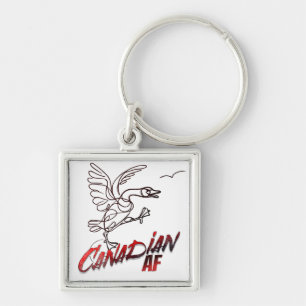 Porte-clés Angry Canada Goose Canadian AF sticker
