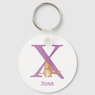 Porte-clés Animal ABC X is for xerus key ring
