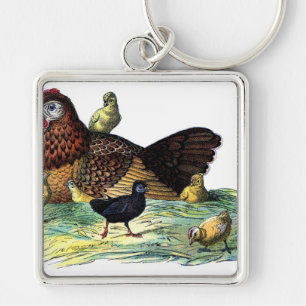 Porte-clés Animal de cru de poulets