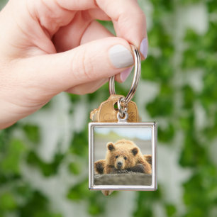 Porte-clés Animaux de bébés cutest Cub d'ours Brown côtier