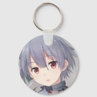 Anime cheveux gris court yeux brun fille manga