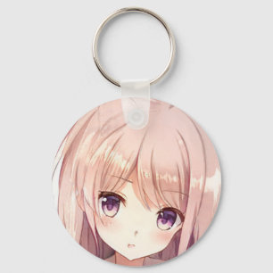Porte-clés Anime manga girl strawberry blond curious lilac 