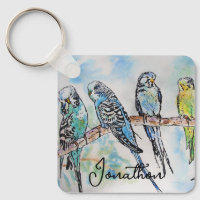 Anneau clé d'art de l'Australian Bird Budgie Water