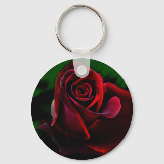 Porte-clés anneau de clé rose majestueux