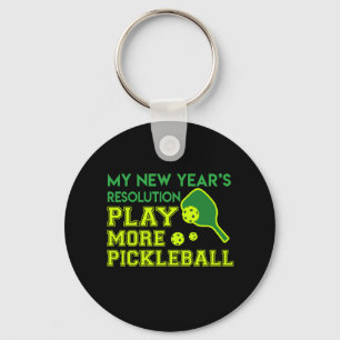 Porte-clés Année 2018 de Pickleball de jeu de résolution