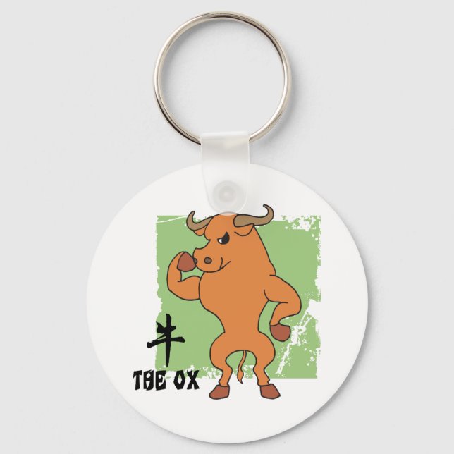 Porte-clés Année Du Cadeau Ox (Recto)
