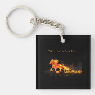Porte-clés Année du Cheval 2026 (Cheval de Feu)