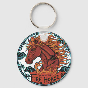 Porte-clés Année du Cheval de Feu