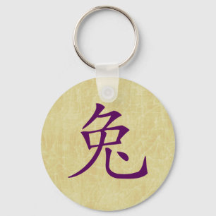 Porte-clés année du symbole chinois du lapin