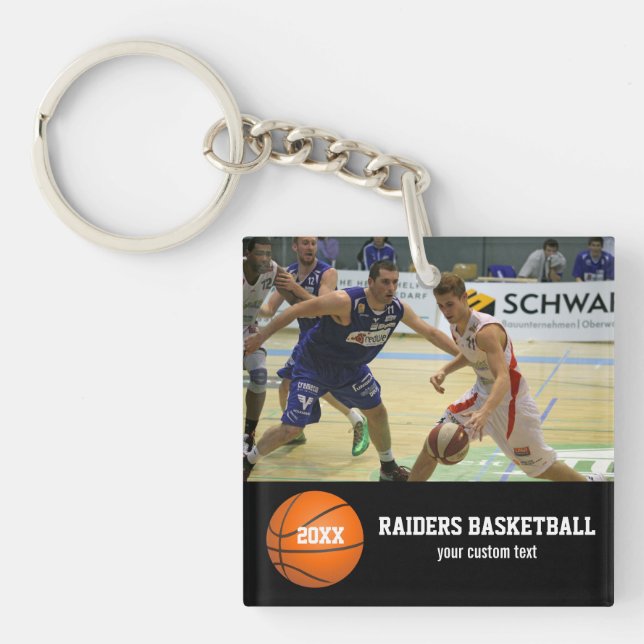 Porte-clés Année faite sur commande de nom d'équipe de joueur (Devant)