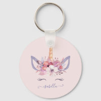 Anniversaire de l'aquarelle florale de licorne