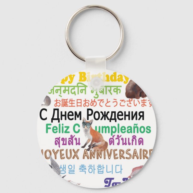 Porte-clés Anniversaire de tout le monde (Recto)