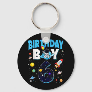 Porte-clés Anniversaire garçon 6 ans astronaute spatial 6e an