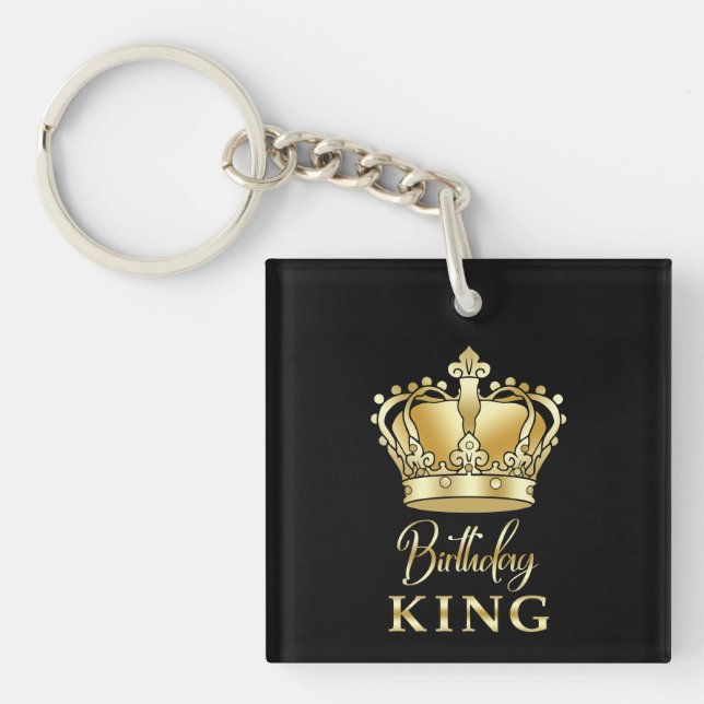 Porte-clés Anniversaire King Gold Couronne Royal Queen Funny (Devant)
