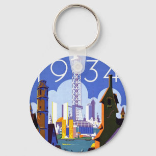 Porte-clés Annonce de 1934 à l'occasion du salon vintage du C