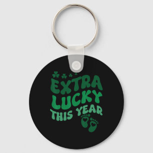 Porte-clés Annonce de grossesse extra chanceuse Saint-Patrick