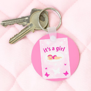 Porte-clés Annonce de nouvelle petite fille