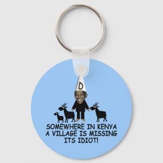 Porte-clés Anti Obama, idiot du village