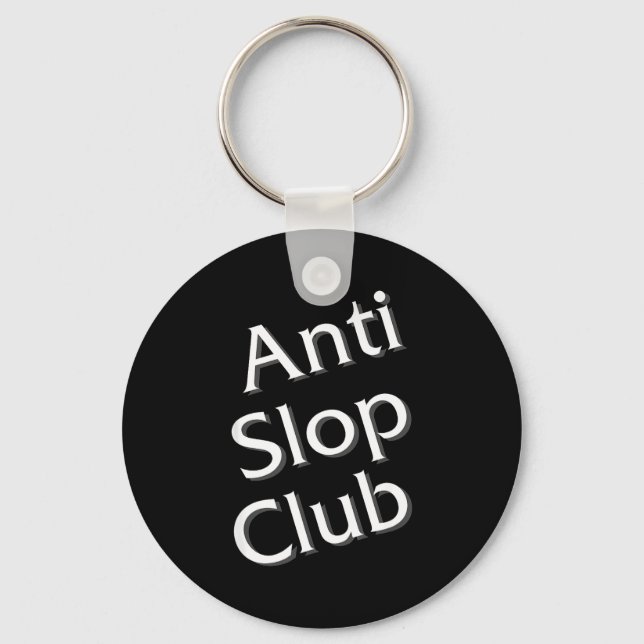 Porte-clés Anti Slop Club Artificial Intelligence Ai Llm Desi (Recto)