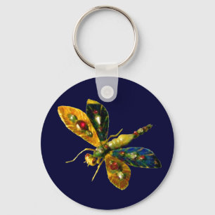 Porte-clés ANTIQUE DRAGONFLY JEWEL Blue
