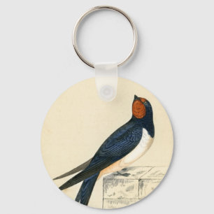 Porte-clés Antique Print of a Swallow
