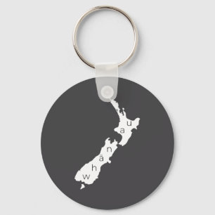 Porte-clés Aotearoa Nouvelle-Zélande avec Kiwi Whanau Maori 