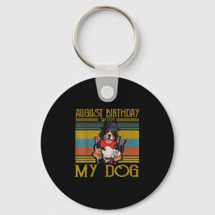Porte-clés Août Anniversaire Avec Mon Chien Moutain Bemese 20