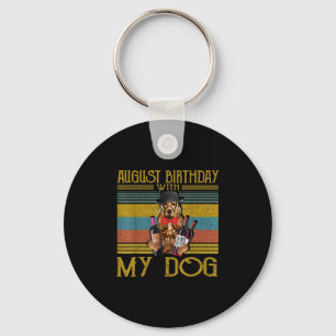 Porte-clés Août Anniversaire Avec Mon Irlandais Setter Dog 20