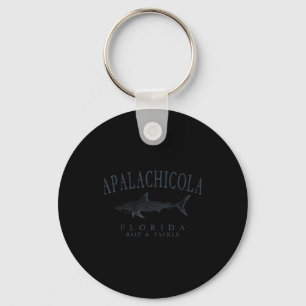 Porte-clés Apalachicola floride requin rétro ardoise art pêch