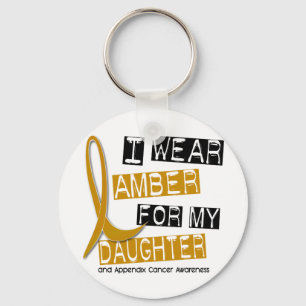 Porte-clés APPENDIX CANCER I Wear Amber For My Daughter 37