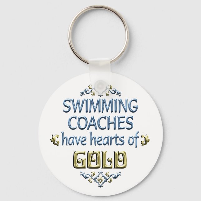 Porte-clés Appréciation de l'entraîneur de natation (Recto)