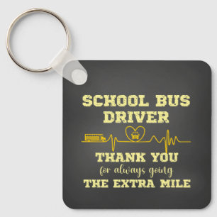 Porte-clés Appréciation du conducteur de bus scolaire