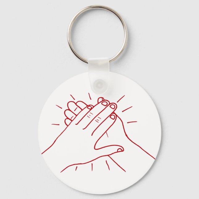 Porte-clés Appuyez sur vos mains (Recto)