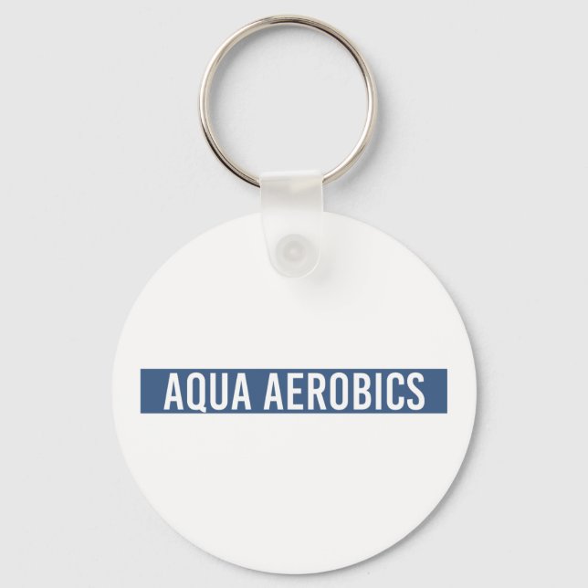 Porte-clés Aqua Aerobics Minimalist Water Aerobics Cadeau (Recto)