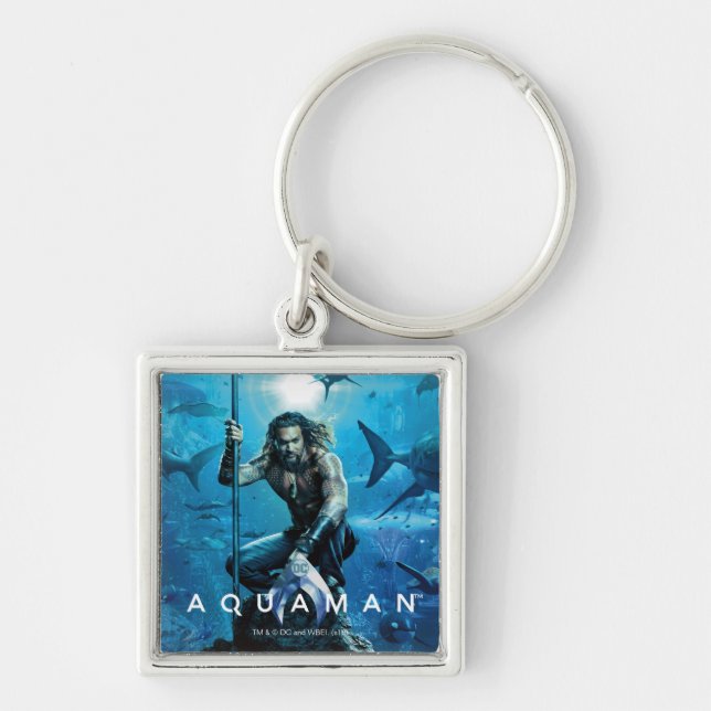 Porte-clés Aquaman | Prince Orin avec animaux aquatiques (Devant)