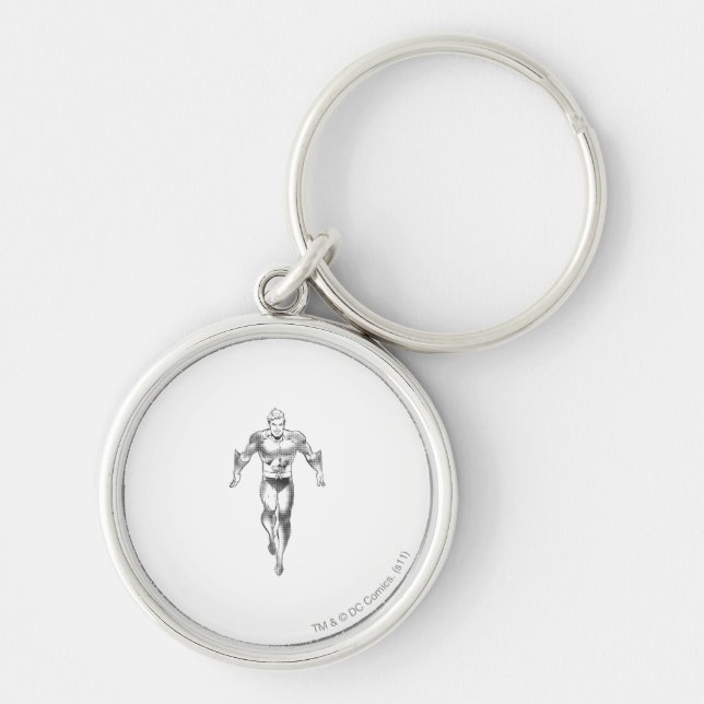 Porte-clés Aquaman tourne BW (Devant)