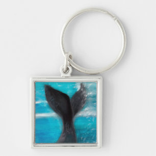 Porte-clés Aquarelle à queue de baleine